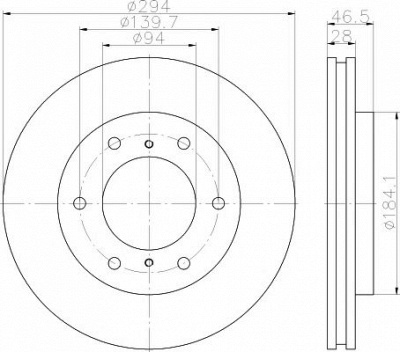 HELLA PAGID 8dd355115731 -  Тормозной диск